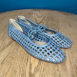 Sam Edelman New!  Marcie Ballet Flat Woven Raffia Blue Women’s Size 9.5 Photo 0