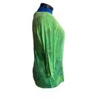 PROJECT Women’s Green Top 3/4 Sleeves Jewel Neckline Size Large Ruched front‎ Photo 2