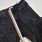 ZARA  Distressed Wide Leg Jeans Women's US 6 Ripped Black Denim High Waist Casual Photo 5