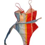 Juicy Couture  Coral
Twisted Front belted One Piece Swimsuit
NWT Photo 1