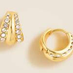 J.Crew  Pavé crystal hoop earrings Photo 0