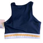 Wilo the label Anthropology contour bra athletic sports Navy and marigold NWT XS Blue Photo 3