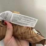 Abercrombie & Fitch ABERCROMBIE- Vegan Faux Leather Sunday Jogger Pants Pull On Paper-Bag Waist Tan Photo 7