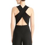 Rachel Roy Jumpsuit Black V-Neck Cross Back Wide Leg Pants Size XXL NWT $139.00 Photo 3