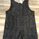 Zenana Outfitters NWT, 2X Black Speckled Romper, pit to pit is 25, length from top to bottom is 35 Photo 0