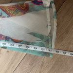 Vintage Just in Time Printed Sheer Top Womens Large Blouse Y2K Rhinestones Photo 10