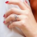 Boutique NEW HEART HALO RING, WHITE GOLD PLATED 925 SILVER, LOVE RING, CUTE RING, SIZE 6 Photo 0