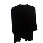 Chico's Travelers Black Open Front Cardigan Slinky Capsole Office Womens 2 US Lrg Photo 4