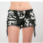 Franky B. NWT Battlefield Odyssey Shorts Low Rise Black White Size 26 Casual New Photo 0