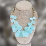 Sugarfix  Baublebar Aqua Blue Lucite Summer Statement Bib Necklace Photo 4