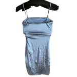 Windsor  Wrapped In Stylish Satin Mini Dress Photo 4