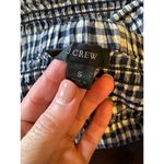 J.Crew  Shirt Women Small Navy Blue White Cotton Gingham‎ Smocked Cropped Top Photo 6