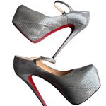 Christian Louboutin  - Lady Daf 160 Cobra Platform Heels Rare Acier Grey Sz 41 Photo 8