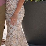 Colette Sparkly Gold And White Prom Dress Size 00 Photo 3