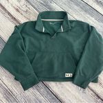 Under Armour Cropped Green Pullover 1/4 Zip Sweatshirt Pullover Photo 1