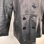 Avanti  Black Leather Women's Double Breasted Jacket Size Medium Photo 7