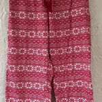 Lands' End  100% cotton red/white snowflake pattern pajama pants, drawstring ; 3X Photo 0