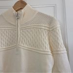 Daily Sports quarter zip cable knit sweater White Photo 1