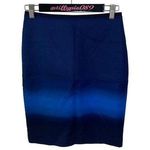 Loft NWT Skirt Dip Dye Pencil Midi Blue Size 2 Petite Photo 0