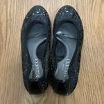 Sesto Meucci  Laser floral Cut Out Black Patent slip on Flats size US 6.5 Photo 2