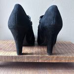 Nine West Black Booties SZ 8 Leather Suede like Black Women’s High Heeled Boots Photo 2