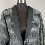 Vintage Thai Silk Handmade Art to Wear Jacket Oversized One Size 100% Silk Aztec Photo 1