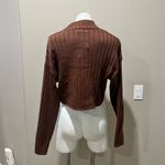 LA Hearts  Women's Brown Ribbed Knit Cropped Sweater Pullover Size Standard M Photo 10
