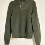Ralph Lauren  Active Green Ribbed Knit Cotton Sweater Green Size Large Photo 0