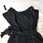 T Tahari Jumpsuit Women 14 XL Black Sleeveless Belted Contrast-Stitch Wide Leg Photo 10