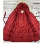 Cabela's Vintage Cabela’s Heavy Goose Down Parka w/ Fur Trim Hood Red Women’s‎ Sz 10 Med Photo 2