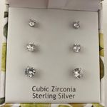 Nanette Lepore Cubic Zirconia Sterling Silver Earring Set Photo 1