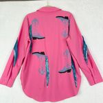 Blue B Western Cowboy Fringe Boots Shirt Size Large Rodeo Festival Sequin Pink Photo 2