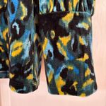 Chico's  Size 3 Velvet Puff Sleeve Blouse Bright Multicolor Animal Print Chico XL Photo 1