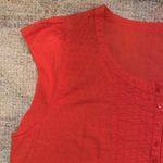 Dress Barn Embroidered Cap Sleeve Button Front Top Photo 2