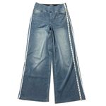 Halara  Flex High Waisted Stripe Wide Leg Jeans w/ Pockets Size Medium Photo 8