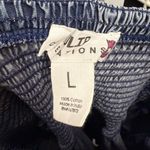 Tulip Creations Blue Smocked Tiered Denim Maxi Dress NWT Size L Photo 6