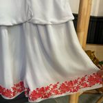 Gianni Bini NWT  Pool Party Maxine Peplum Romper Blue Embroidered - Sz S 💛🎀 Photo 8