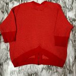 CAbi  Orange Knit Zip Up Cardigan Sweater Women’s Sz M 3/4 Sleeve Cozy Warm Sweet Photo 1