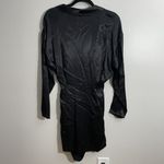 ZARA New  Black Jewel Buckle Trim Satin Effect Long Sleeve Night Out Dress sz S Photo 7