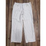 Liz Claiborne Liz‎ Claiborne Linen Cotton Wide Leg Pants Flax Beige Drawstring L Photo 3