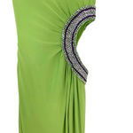 JASZ Dress Strapless Gown Open Side with Rhinestones Bright Green Size 00 NWT Photo 5