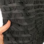 Ronni Nicole Black Scoop Neck Fringed Layered Dress Size 8 Black Photo 3