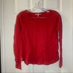 Victoria's Secret Victoria’s Secret Red Thermal Knit Long Sleeve Top size XS Photo 0