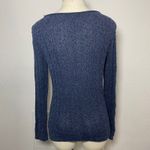 Ralph Lauren LRL Cable Knit Sweater Women's M Blue Heather 100% Cotton Photo 5