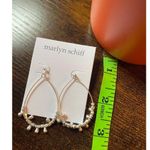 Anthropologie Marlyn Schiff Silver Tear Drop Beaded Earrings NWT Photo 4