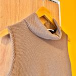 Olivia Rae  Brown Knit Turtleneck Tank Top Women’s Large Photo 2