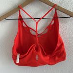 Free People Movement Red Front Cutouts Sports Bra Small Photo 1