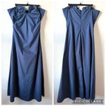Bardot  Lora Strapless Cotton Poplin Maxi Dress Navy Blue 12 Photo 3