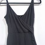 GOLDRAY Black Fraidy Size S Faux Wrap Knit Midi Dress Asymmetric Casual Basic Photo 5