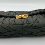 Nina Ricci Dark Gray Quilted Bag with Gold Chain Black Photo 12